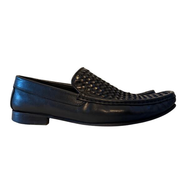 Donald Pliner Doug Woven Leather Loafer Shoes Mens Sz 10 Black main image 9